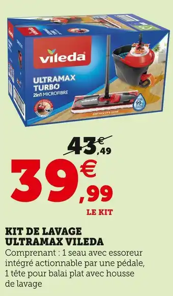 Super U Vileda kit de lavage ultramax offre