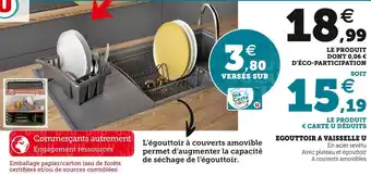 Super U U egouttoir a vaisselle offre