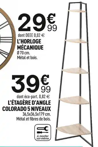 Centrakor L’étagère d’angle colorado 5 niveaux offre