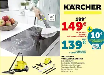 Super U Karcher nettoyeur vapeur sc3 easyfix offre