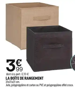 Centrakor La boîte de rangement offre