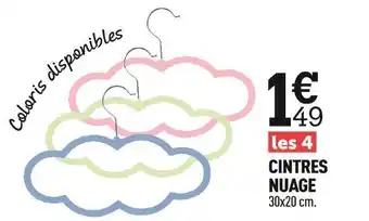 Centrakor Cintres nuage offre