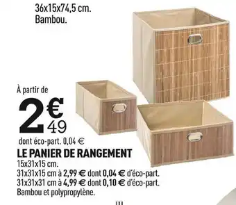 Centrakor Le panier de rangement offre