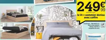 Centrakor Le lit + sommier denisa avec coffre offre