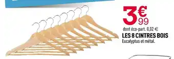 Centrakor Les 8 cintres bois offre