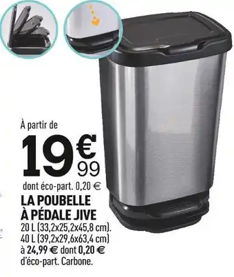 Centrakor La poubelle à pédale jive offre