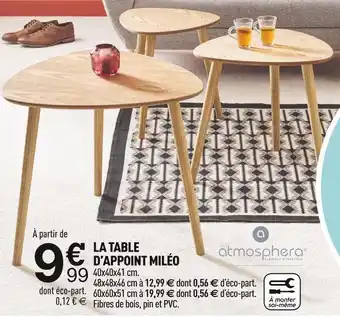 Centrakor La table d’appoint miléo offre