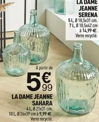 Centrakor La dame jeanne sahara offre