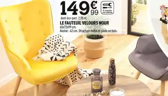 Centrakor Le fauteuil velours nour offre
