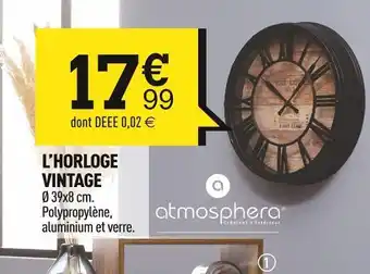 Centrakor Atmosphera l’horloge vintage offre