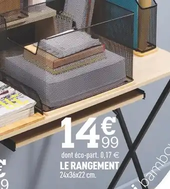 Le rangement