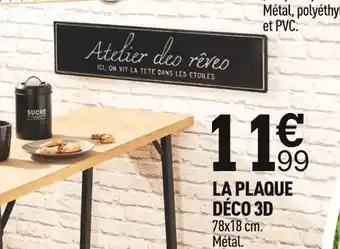 Centrakor La plaque déco 3d offre