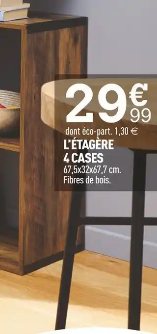 Centrakor L’étagère 4 cases offre