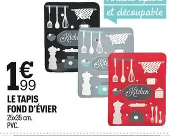 Centrakor Le tapis fond d’évier offre