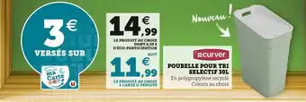 Hyper U Curver poubelle pour tri selectif 30l offre