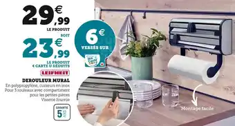 Hyper U Leifheit derouleur mural offre