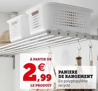 Hyper U Paniere de rangement offre