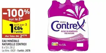 Leader Price Eau minérale naturelle contrex offre