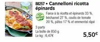 Thiriet Cannelloni Ricotta offre