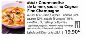 Thiriet Gourmandise De La Mer Sauce Au Cognac offre