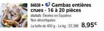 Thiriet Gambas Entières Crues offre