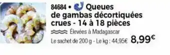 Thiriet Queues De Gambas Décortiquées offre