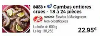 Thiriet Gambas Entières Crues offre