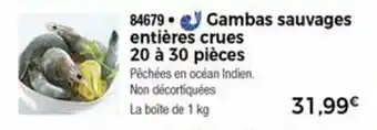 Thiriet Gambas Sauvages Entières Crues offre