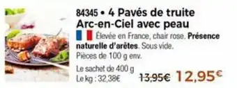 Thiriet 4 Pavés De Truite offre