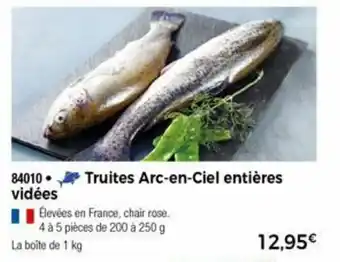 Thiriet Truites Arc-En-Ciel Entières Vidées offre
