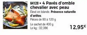 Thiriet 4 Pavés d'Omble Chevalier Avec Peau offre