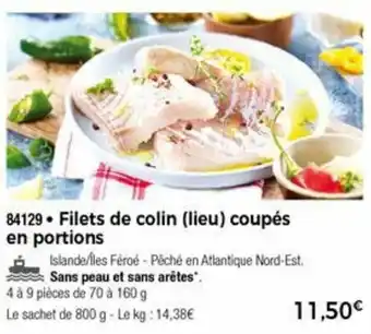 Thiriet Filets De Colin (lieu) Coupés En Portions offre