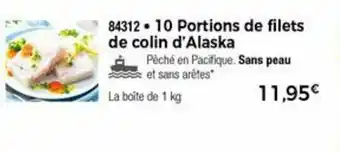 Thiriet 10 Portions De Filets De Colin d'Alaska offre