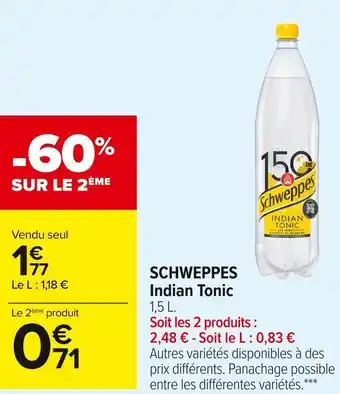 Carrefour Market Schweppes schweppes indian tonic offre