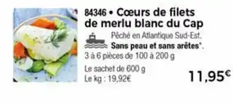 Thiriet Cœurs De Filets De Merlu Blanc Du Cap offre