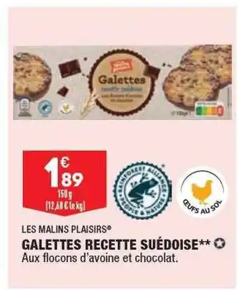 ALDI Les malins plaisirs galettes recette suédoise offre