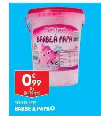 ALDI Petit furet barbe à papa offre