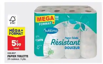 ALDI Sublimo papier toilette offre