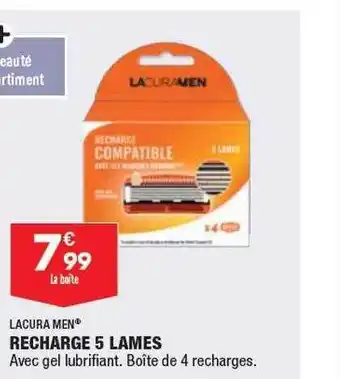 ALDI Lacura men recharge 5 lames offre