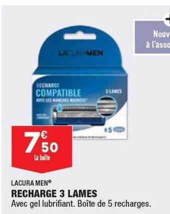 ALDI Lacura men recharge 3 lames offre