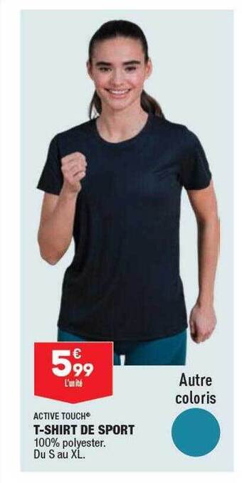 ALDI Active touch t-shirt de sport offre