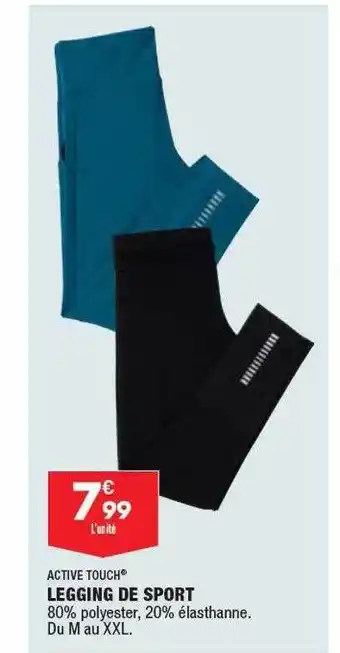 ALDI Active touch legging de sport offre