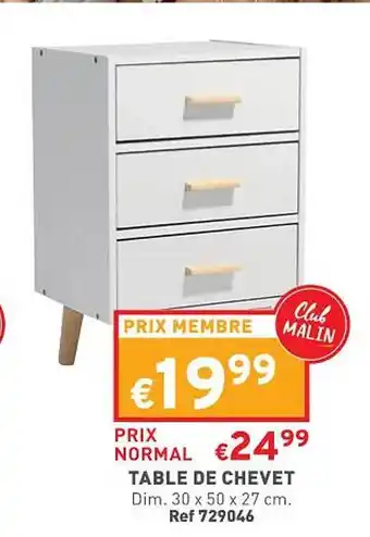 Trafic Table de chevet offre