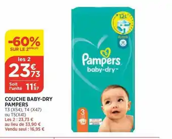 Bi1 Couche baby-dry pampers offre