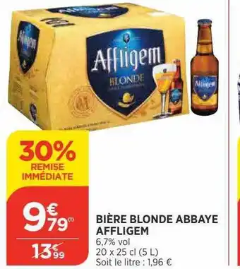Bi1 Bière blonde abbaye affligem offre