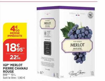 Bi1 Igp merlot pierre chanau rouge offre