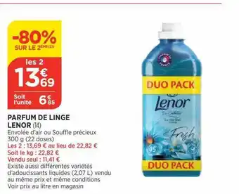 Bi1 Parfum de linge lenor offre