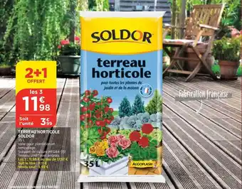 Bi1 Terreau horticole soldor offre