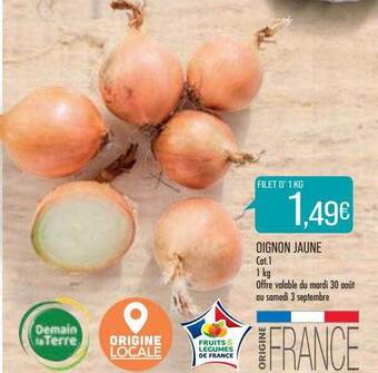 Match Oignon jaune offre