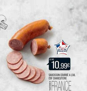 Match Saucisson courbé à l'ail cgf charcuterie offre